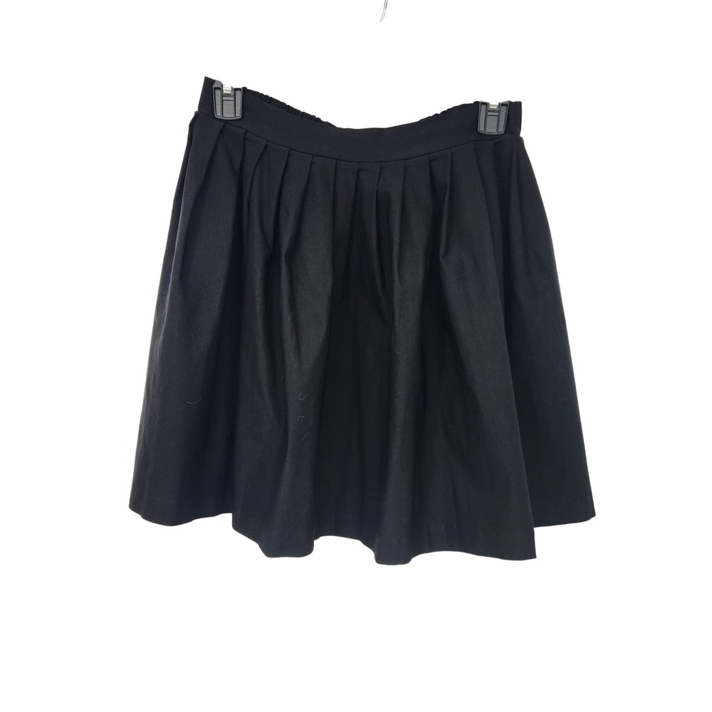 Foxblood Signature Collection Black Pleated Mini Skirt Elastic Back Stretch L